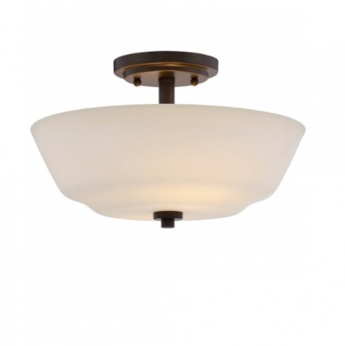 Nuvo 60w Willow Semi Flush Light 2 Light Forest Bronze Nuvo 60