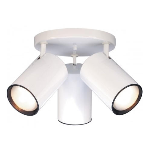 Nuvo 3 Light Semi Flush Mount Straight Cylinder R30 Light Fixture