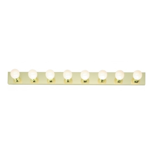 Nuvo 8 Light Bathroom Vanity Strip Light Fixture Polished Brass