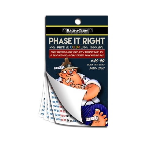 Rack-A-Tiers #46-90 Low Voltage Sticker Booklets for Phase Marking