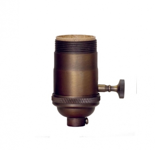 Satco 250W On-off Socket w/ Set Screw, 250V, Dark Antique Cast Brass ...