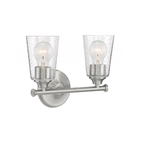 Nuvo 60w Bransel Series Vanity Light W Seeded Glass 2 Lights Brushed Nickel Nuvo 60 7182 Homelectrical Com