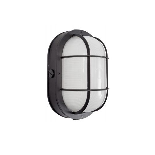 LEDVANCE Sylvania 10W LED Bulkhead Light 75W Inc. Retrofit 900 lm 120V 277V Type V 4000K Black LEDVANCE Sylvania BULKHED1A 010UNV840 SM BL HomElectrical