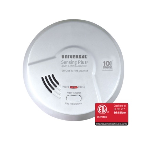 USI Electric 5304 Hardwired Ionization Smoke n Fire Alarm with Battery Backup 