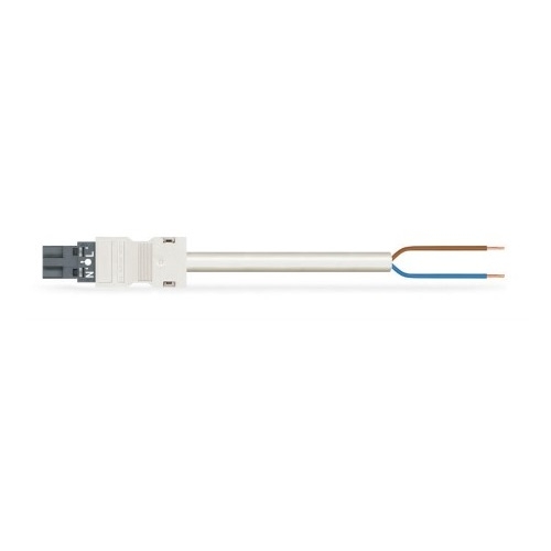 Wago Connecting Cable, Pre-assembled, 16A, 250V, 2 Pole, Dark Gray, Case of 500 (Wago 216-304)