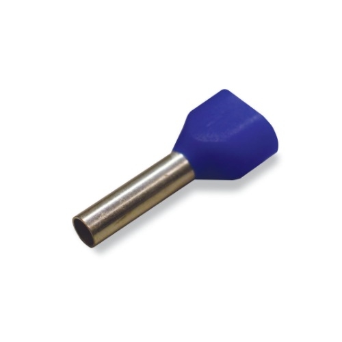Wago Insulated Twin Ferrule Sleeve, 0.47-in, 2 x 0.75 mm/ 2 x 18 AWG, Gray, Case of 500 (Wago 216-541)