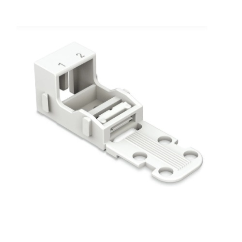 Wago 4 mm Mounting Carrier for 2-Conductor 221 Series Lever-Nuts, Screw, White (Wago 221-502)