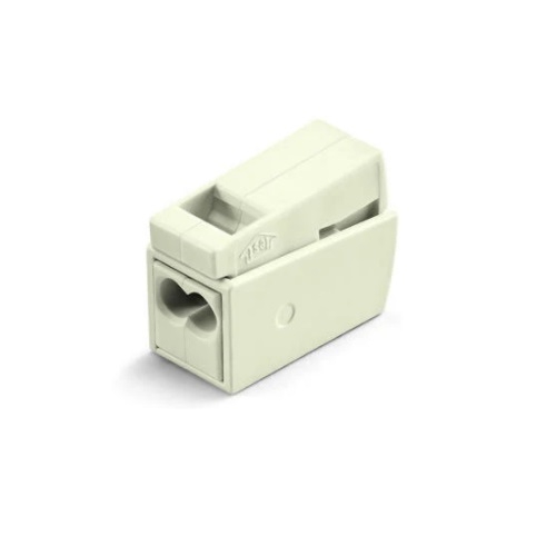 Wago 2.5 mm Lighting Connector, Standard, 2-Wire, White (Wago 224-112)