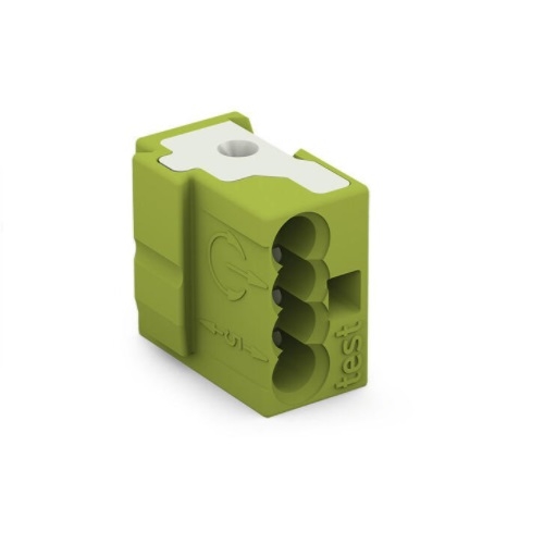 Wago 4-Conductor Modular PCB Connector for Individual Solder Pins, 1-Pole, Blue, Case of 400 (Wago 243-722)