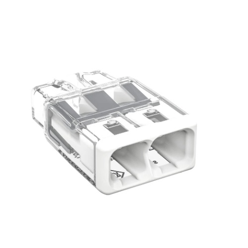 Wago Compact Splicing Connector, 2-Conductor, White, Pack of 120, Box of 120 (Wago 2773-402/K000-0002)