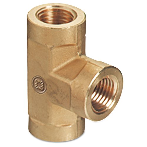 Size : 1/4 ADUCI 2pcs 1/8 1/4 3 Way Brass Hose Tube Fitting Female and Male Run Tee Joint with NPT Thread 