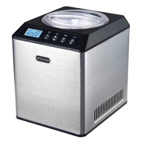 Whynter 180W 2.1-qt Ice Cream Maker, 110V-120V, Stainless Steel