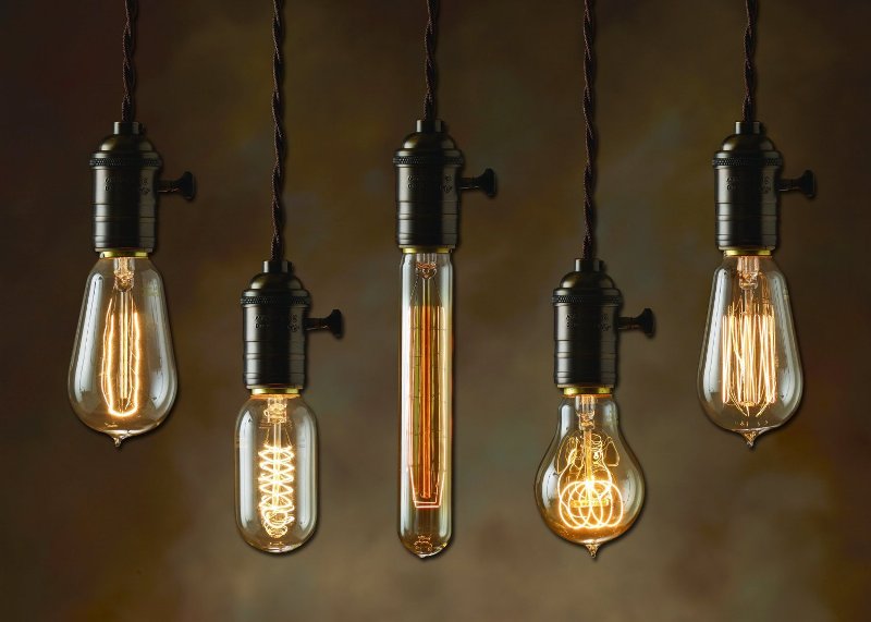 Edison bulbs on pendant fixtures